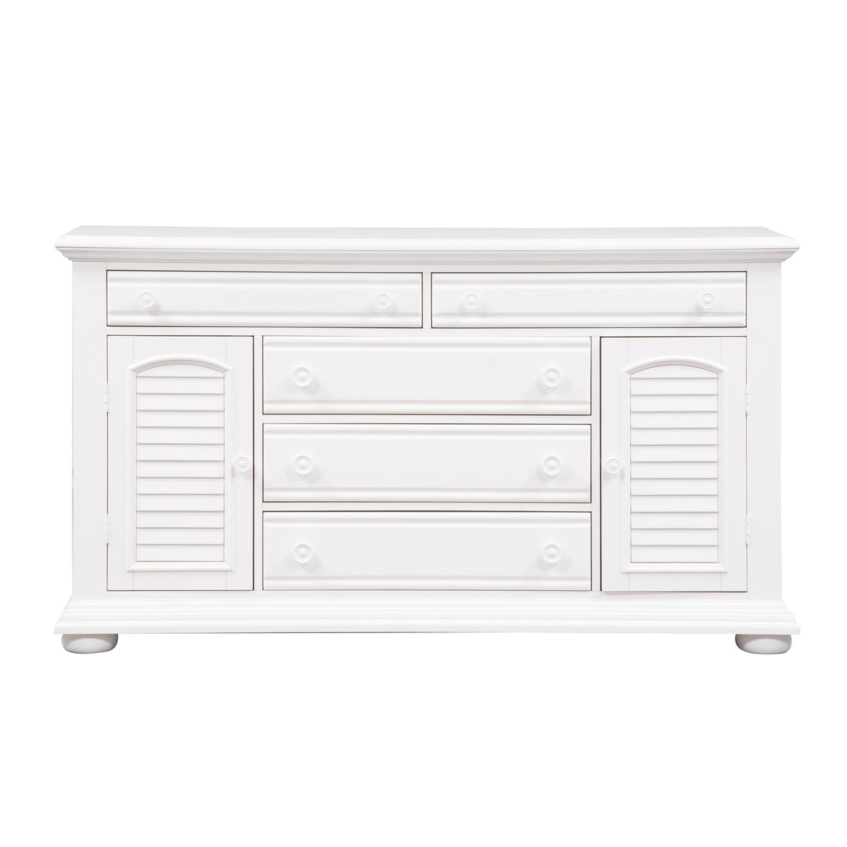Summer House - 2 Door 5 Drawer Dresser - Oyster White