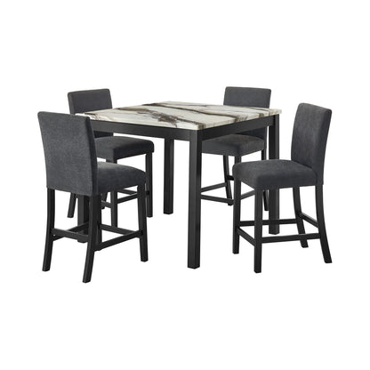 Dalia - 5 Piece Square Counter Set - Black