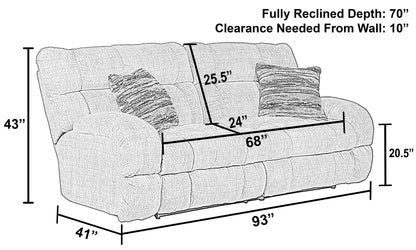 Ashland - Power Lay Flat Reclining Sofa