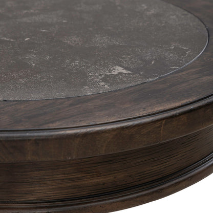 Paradise Valley - Round Chairside Table - Saddle Brown