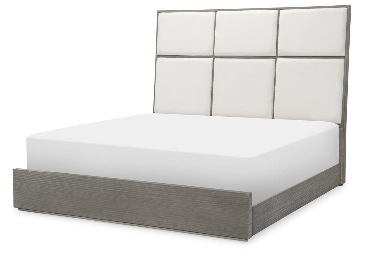 Terra Luna - Upholstered Headboard - Queen - White Cloud & Nightfall