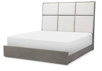 Terra Luna - Upholstered Headboard - Queen - White Cloud & Nightfall