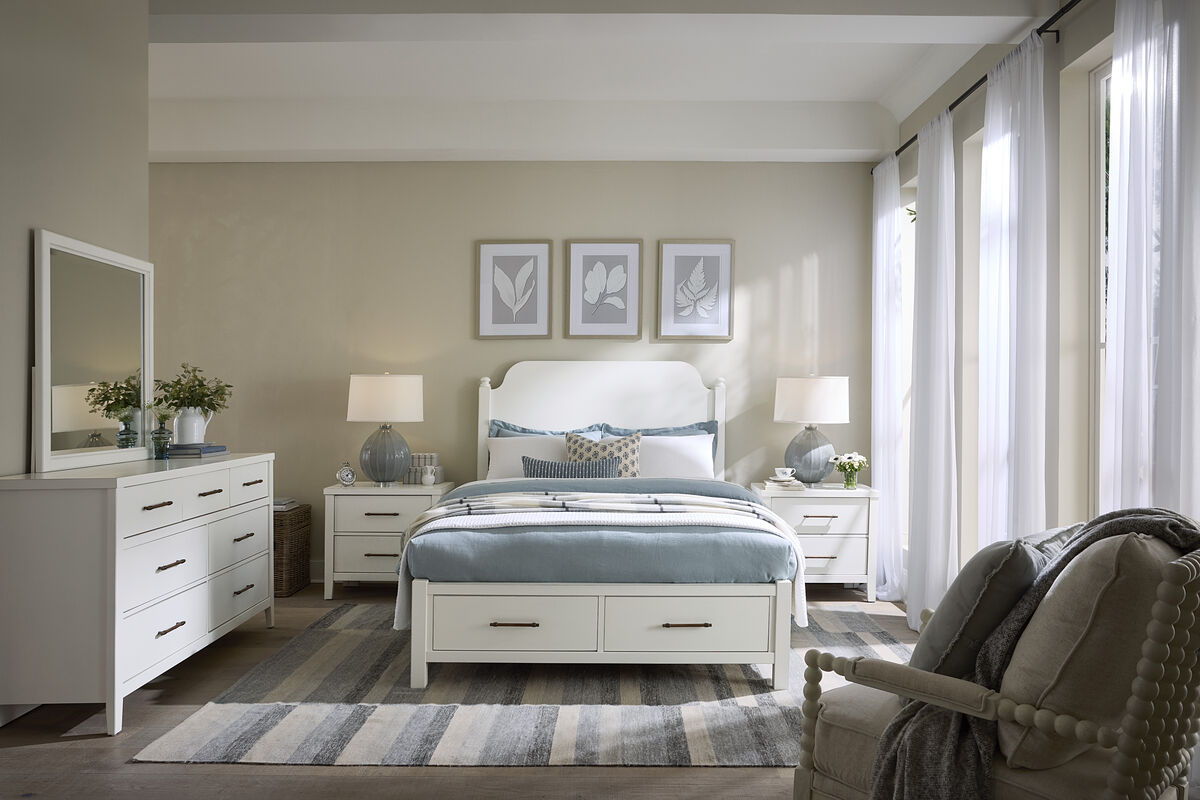 Pure Maple - Queen Poster Headboard - Cottage White
