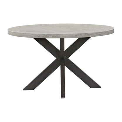 Axel - Round Dining Table - Espresso / Light Gray