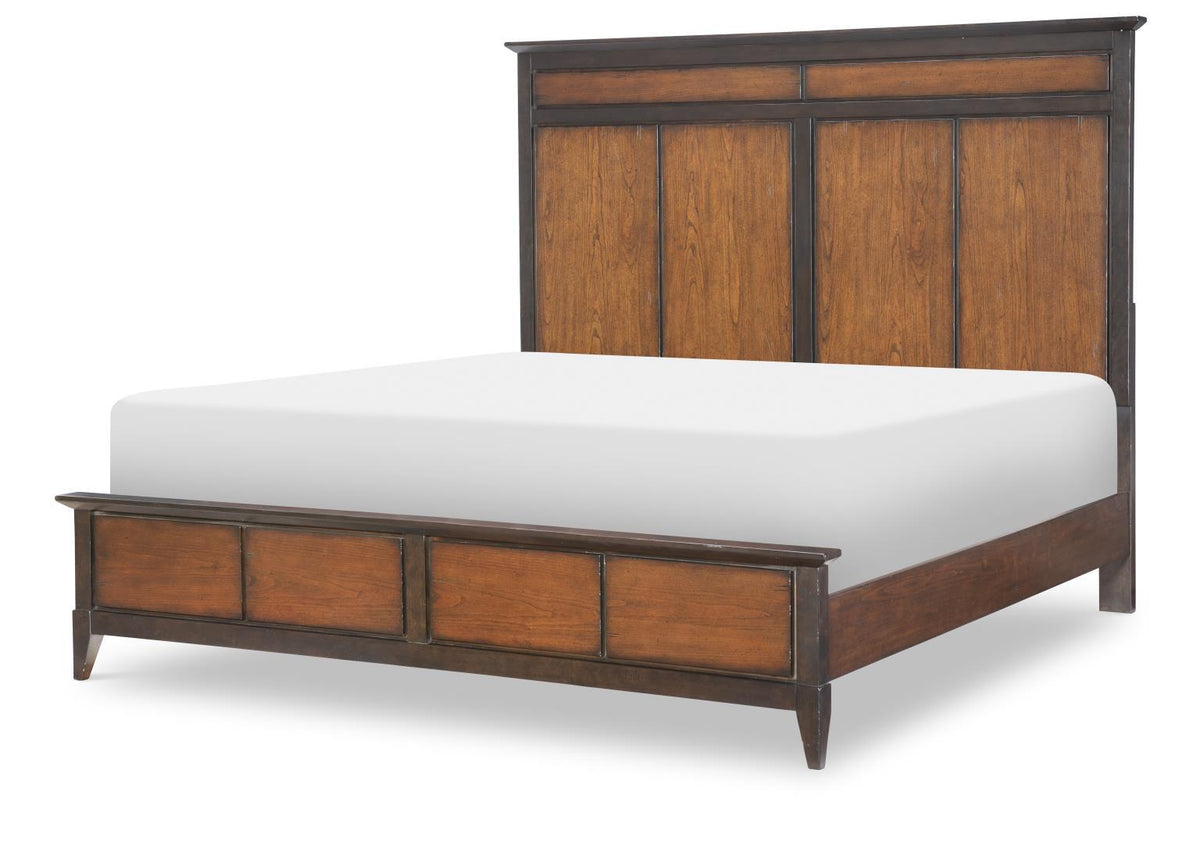 Fenmore - Queen Panel Footboard - Mocha And Distressed Cherry