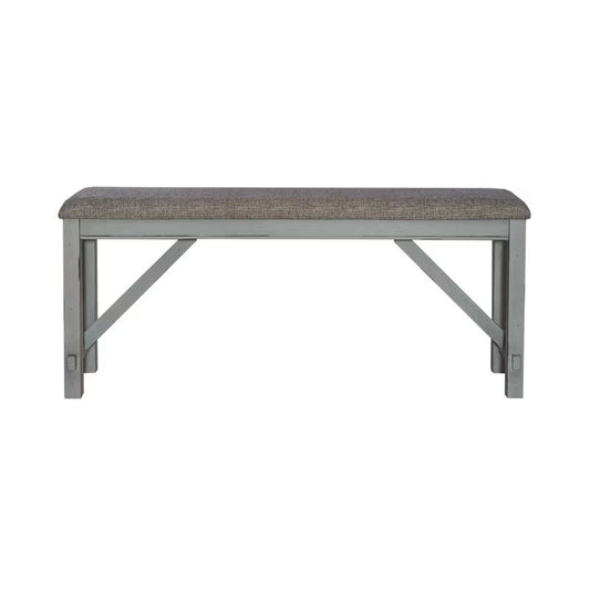 Newport - Counter Height Dining Bench - Smokey Gray / Carbon Gray