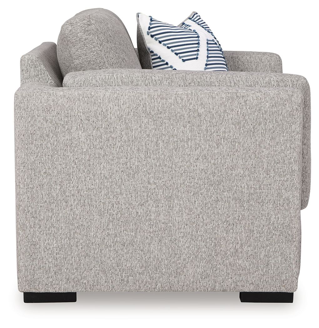 Evansley - 2 Pc. - Chair And A Half, Ottoman - Pewter