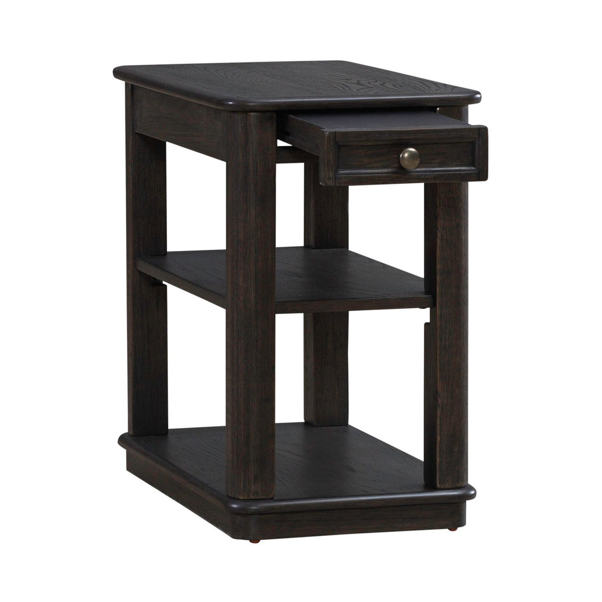Wallace - Chair Side Table - Aged Oak