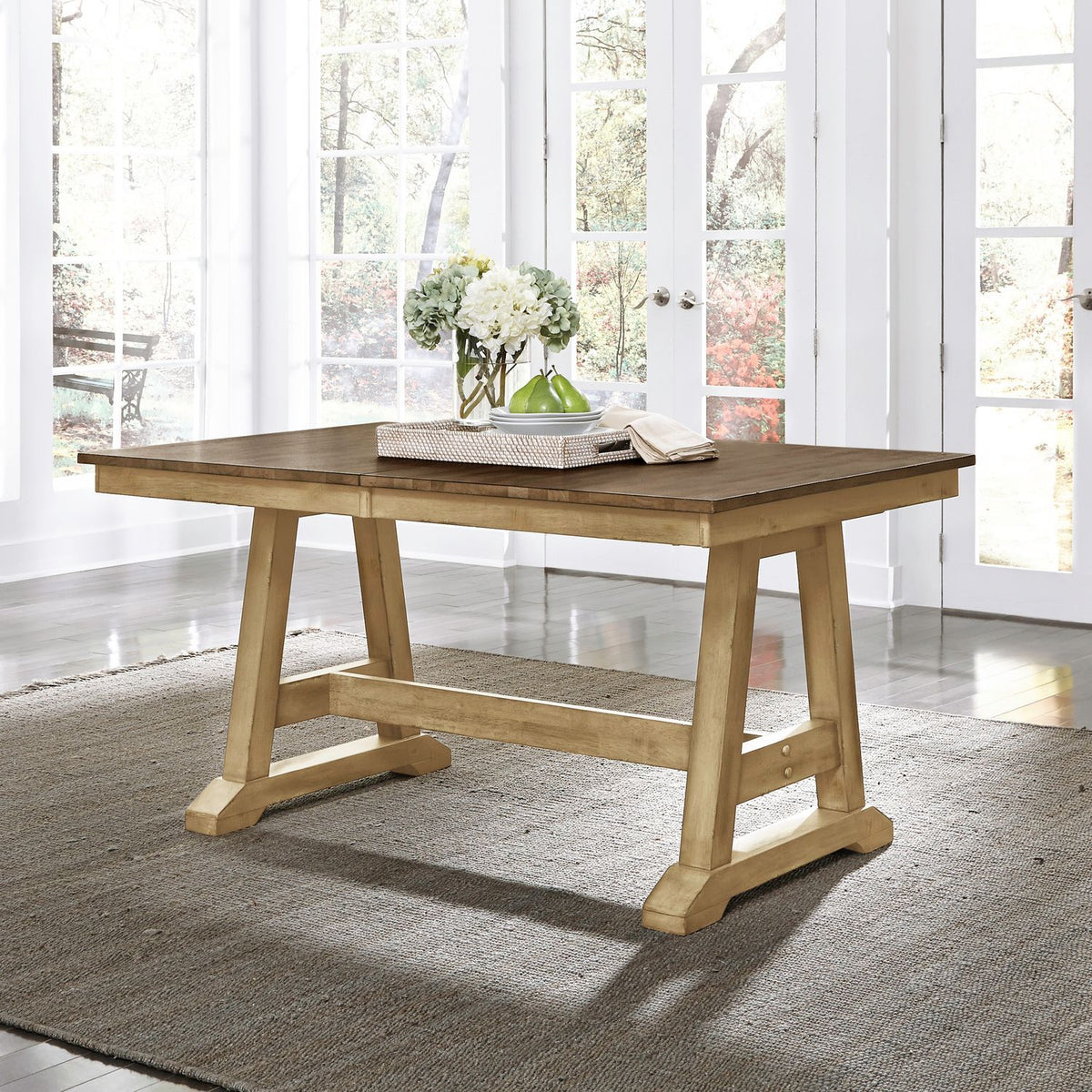 Lindsey Farm - Trestle Table Top - Natural & Brown