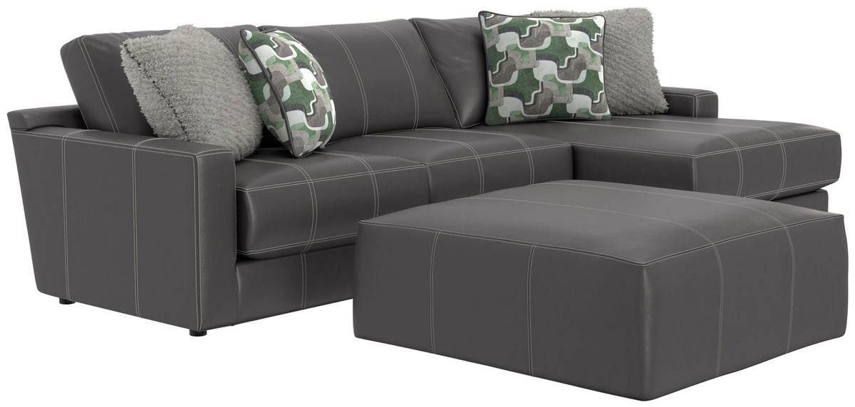 Minori - Italian Leather Sofa / Chaise And Cocktail Ottoman