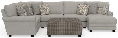 Livingston - Sectional With Comfort Coil Seating, 40" Cocktail Ottoman And Accent Pillows Included