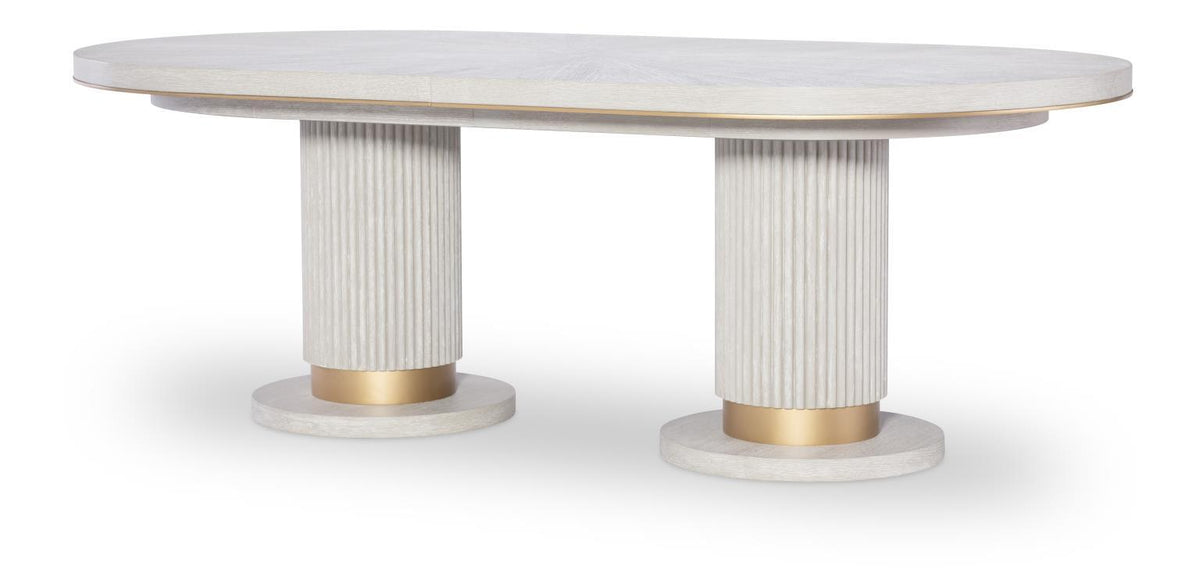 Miramar - Complete Oval Dining Table - Oyster