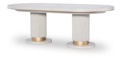 Miramar - Complete Oval Dining Table - Oyster