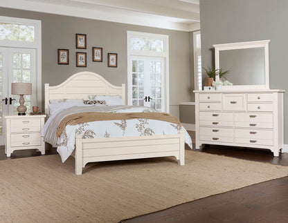 Bungalow - King Footboard - Lattice / Soft White