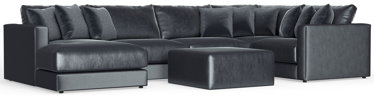 Remington - Modular Sofa And Cocktail Ottoman - Slate