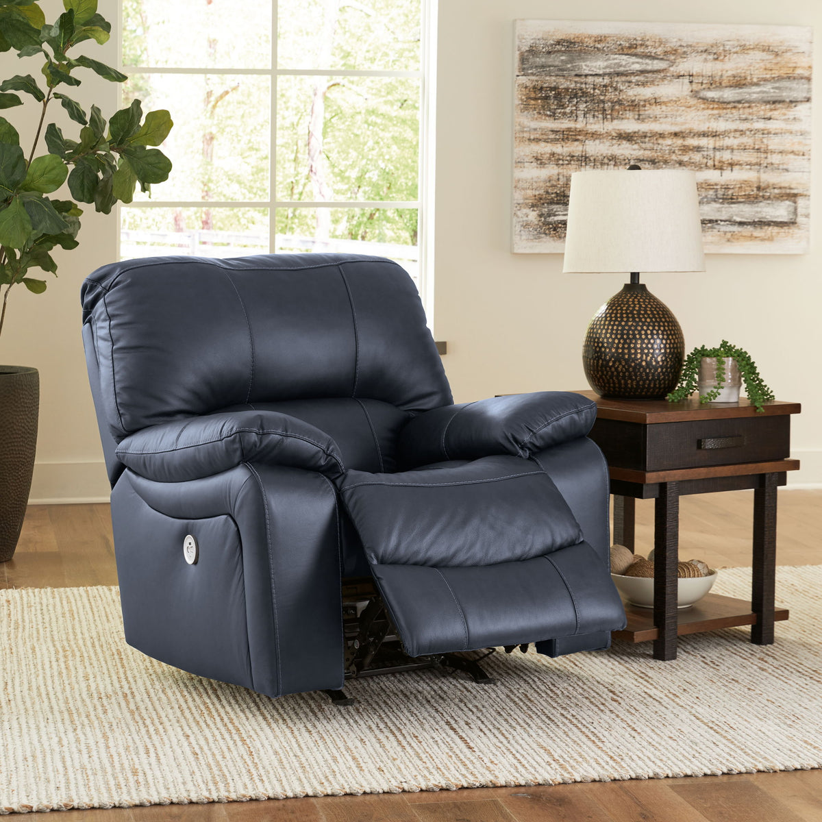 Leesworth - Power Rocker Recliner - Ocean