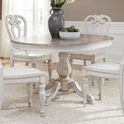 Magnolia Manor - Pedestal Table Base - Antique White