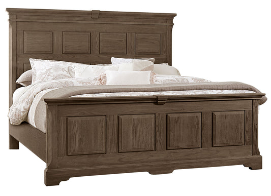 Heritage - King / Queen Platform Rails - Cobblestone Oak