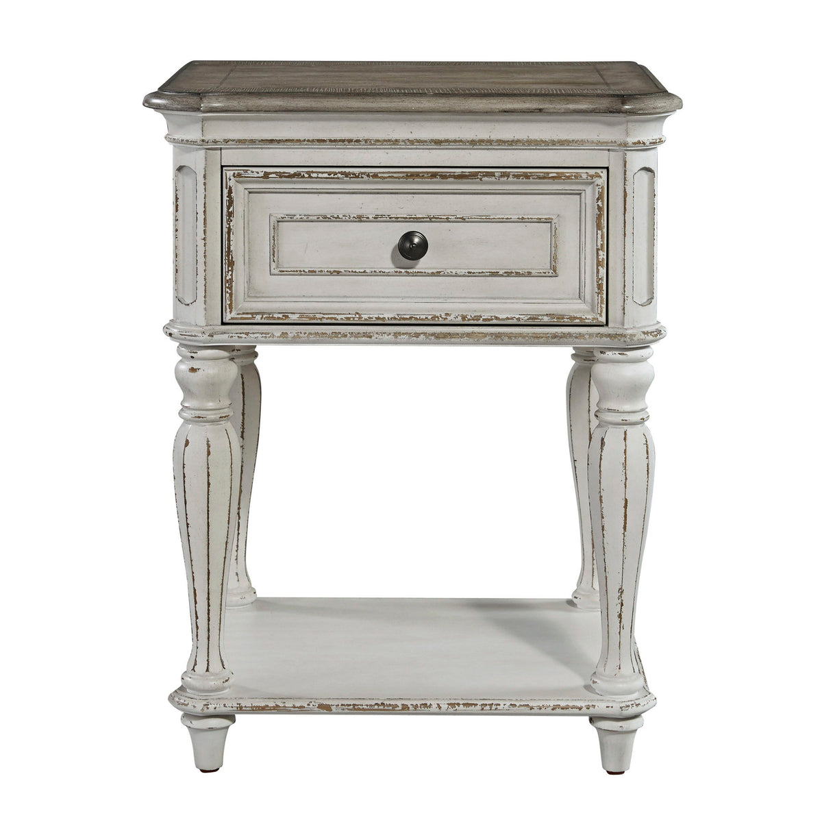 Magnolia Manor - Leg Nightstand - Antique White