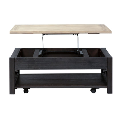 Heatherbrook - Lift Top Cocktail Table - Charcoal & Ash