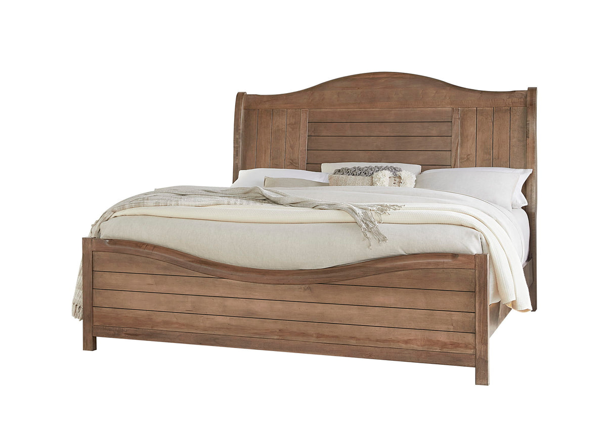 Cool Farmhouse - King Sleigh Bed Headboard - Natural