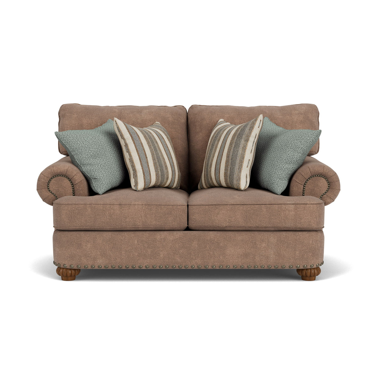 Patterson - Fabric Loveseat, Nailhead Trim