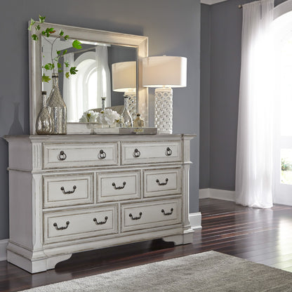 Abbey Park - Dresser & Mirror - Antique White