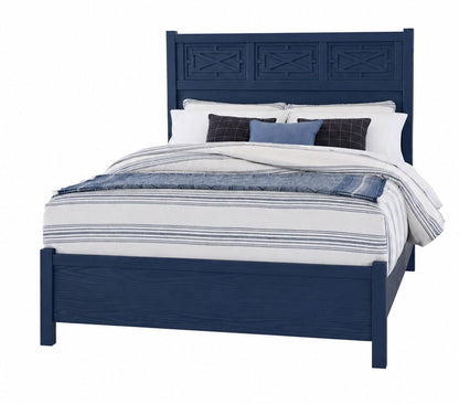Tide & Timber - Fretwork Panel Headboard 6/6 - Luxe Blue Oak