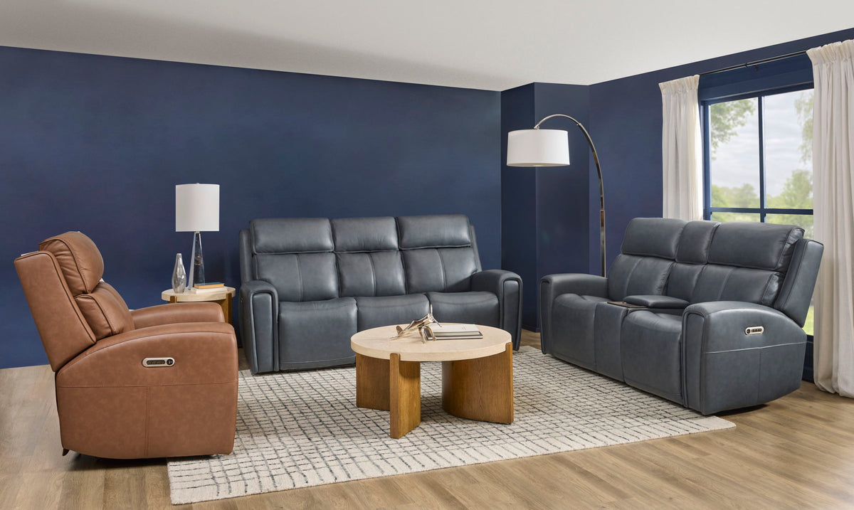 Warren - Power Reclining Sofa With Console, Power Headrest & Lumbar