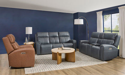 Warren - Power Reclining Sofa With Console, Power Headrest & Lumbar