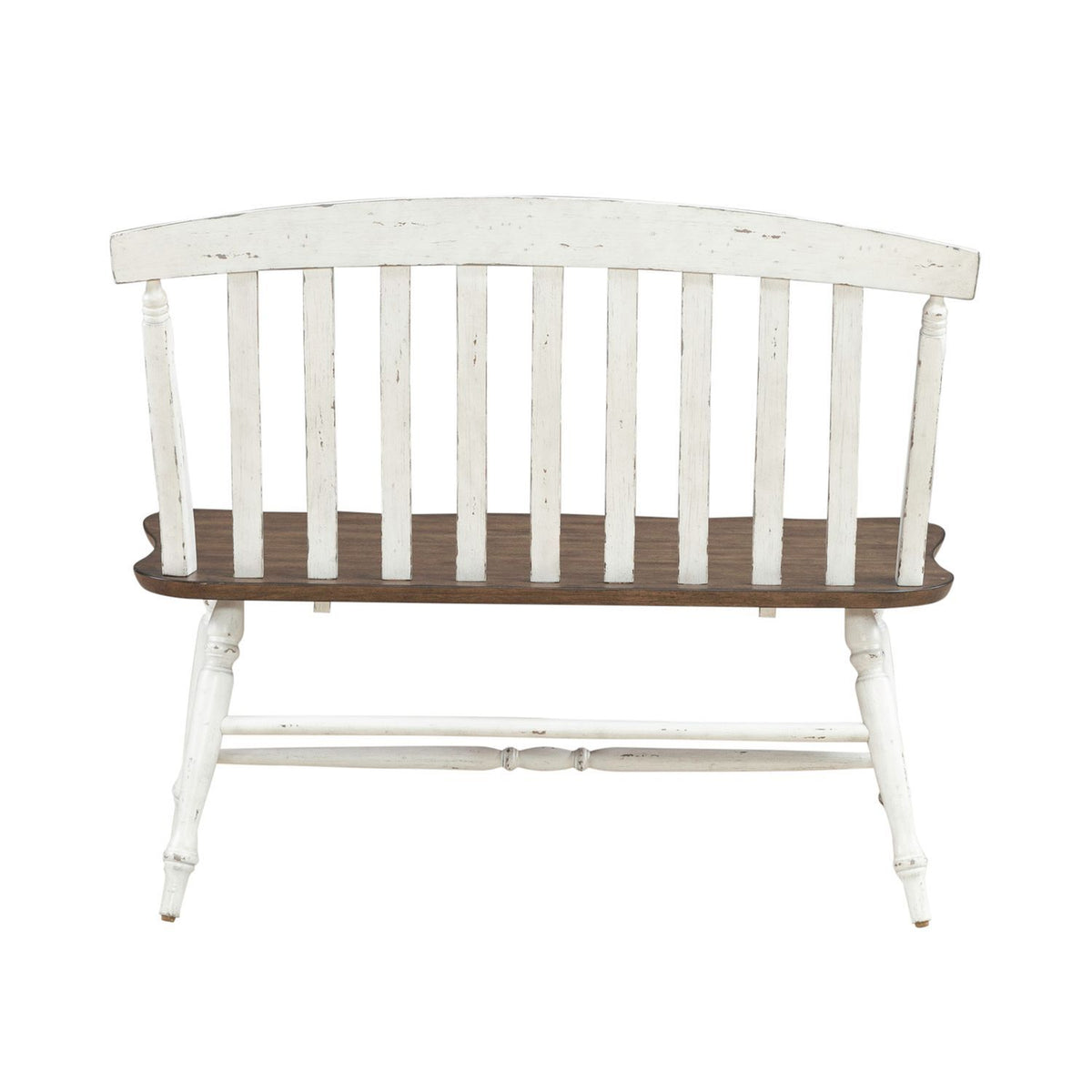 Al Fresco - Slat Back Bench - Graphite & Whitestone