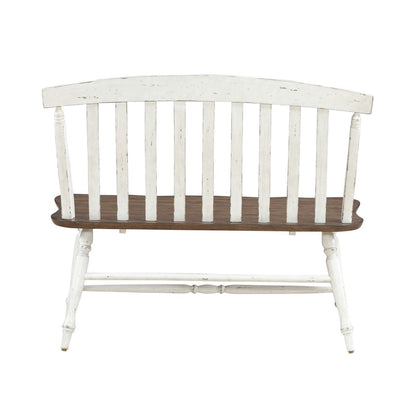 Al Fresco - Slat Back Bench - Graphite & Whitestone
