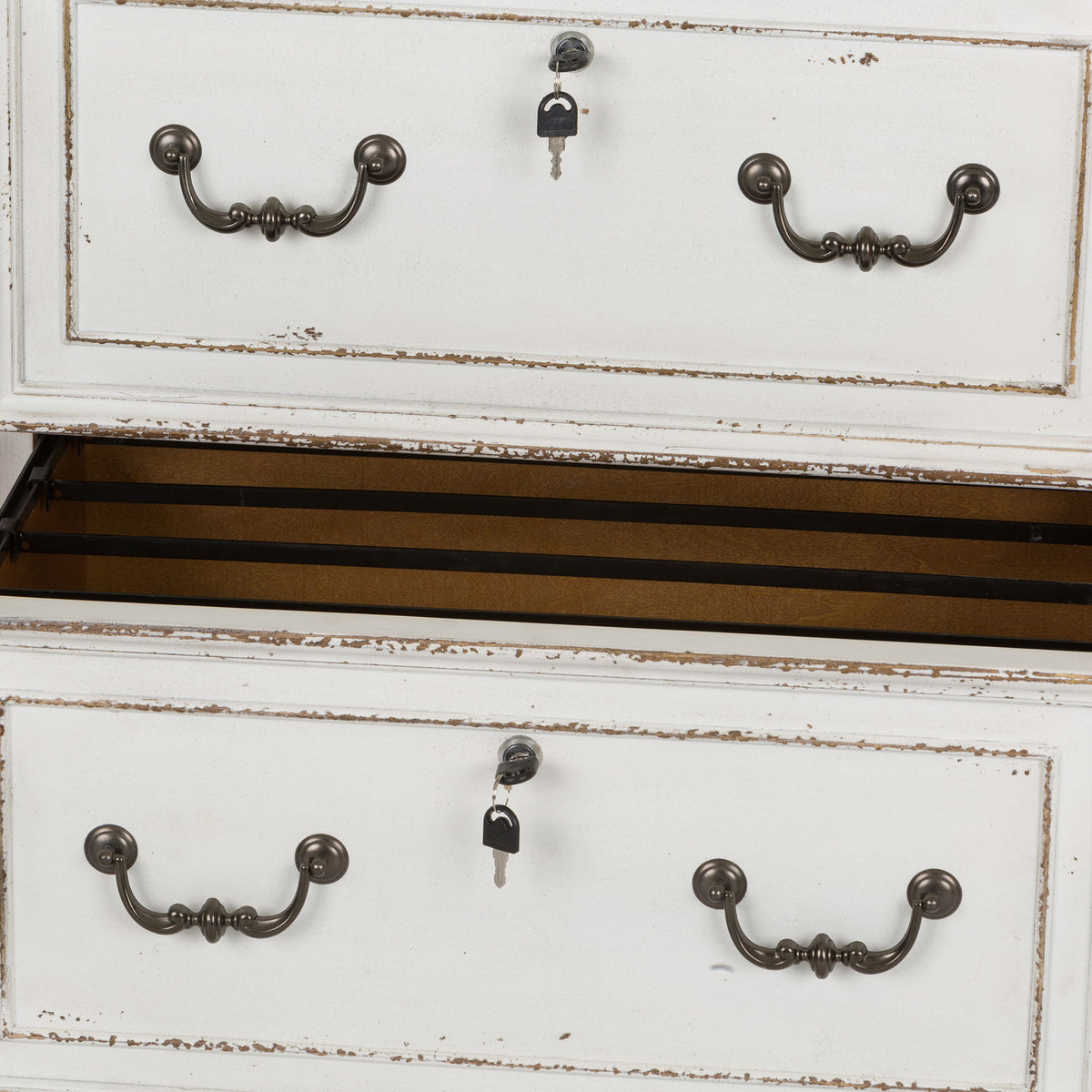 Magnolia Manor - Jr Executive Media Lateral File - Antique White