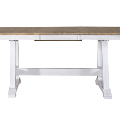 Lindsey Farm - Trestle Table Base - Weathered White & Sandstone