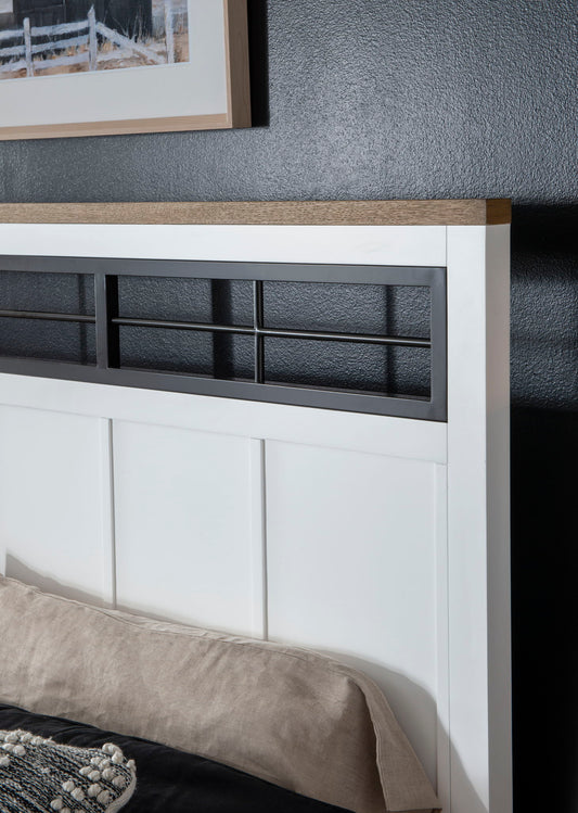 Franklin - King Two Tone Panel Headboard - White