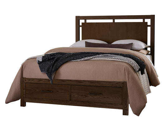Lodge & Loft - Queen / King Floating Panel Headboard - Dark Oak