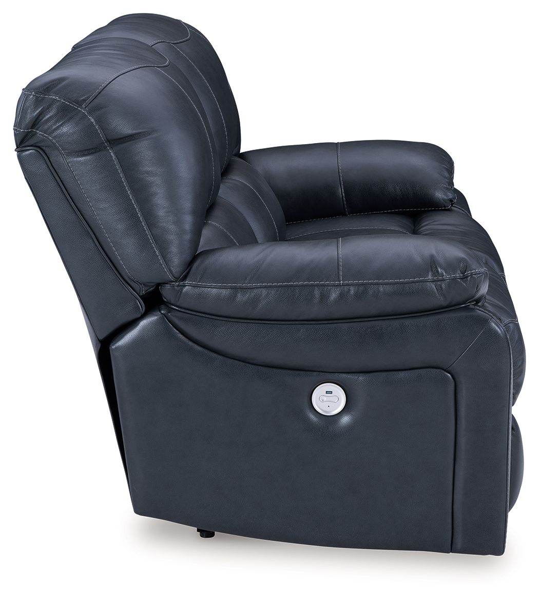 Leesworth - Power Reclining Loveseat - Ocean
