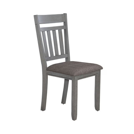 Newport - Splat Back Side Chair - Smokey Gray / Carbon Gray