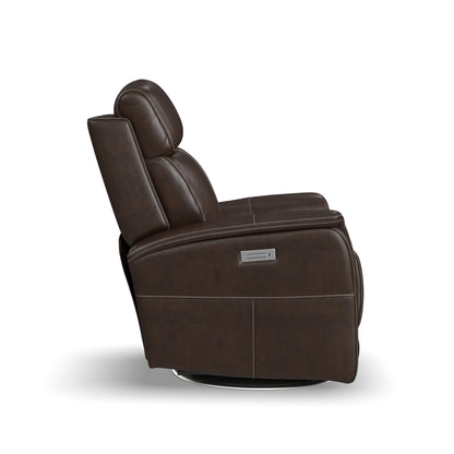 View - Power Swivel Recliner With Power Headrest