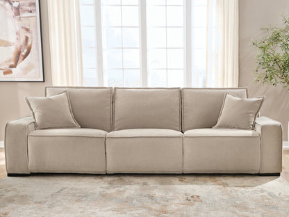 Carceri - 3-Piece Power Sectional Reclining Sofa With Armless Power Recliner - Cashmere
