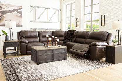 Dunleith - Power Sectional 6 Pc - Chocolate