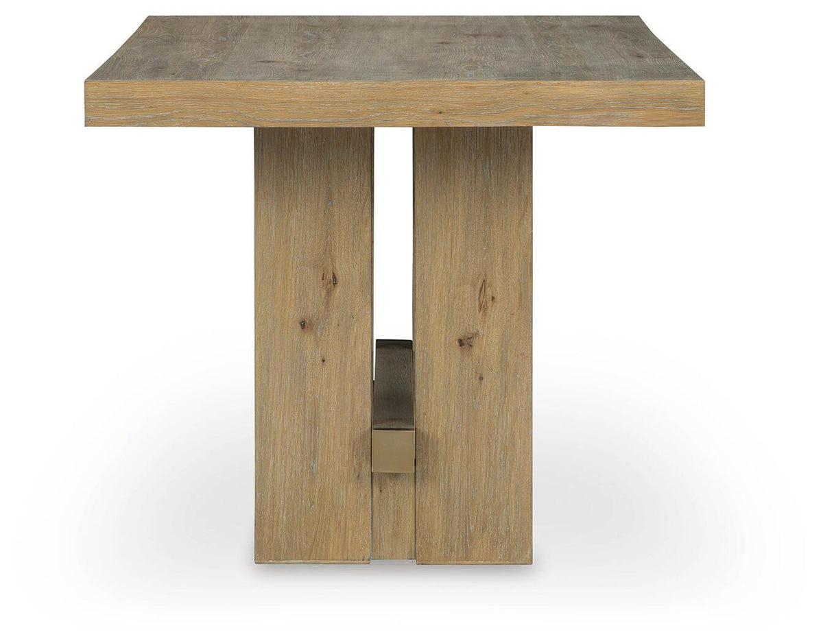 Lasinger - 5 Pc. - Counter Height Dining Table And 4 Barstools - Light Brown