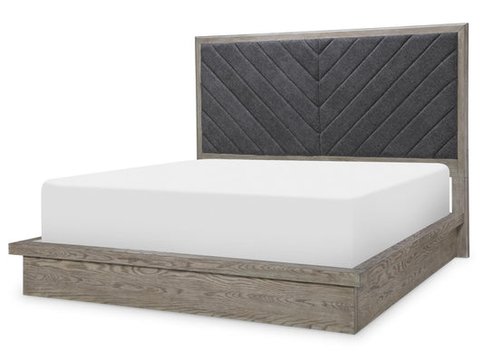 Halifax - Upholstered Headboard Queen - Flax And Java