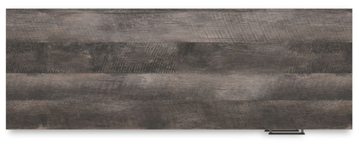 Shawburn - Home Office Desk - White / Dark Charcoal Gray