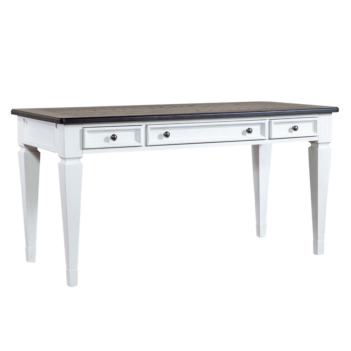 Allyson Park - Writing Desk - Wirebrushed White / Charcoal
