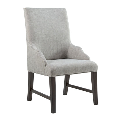 Montrose - Fabric Dining Host Chair (Set of 2) - Espresso / Light Gray