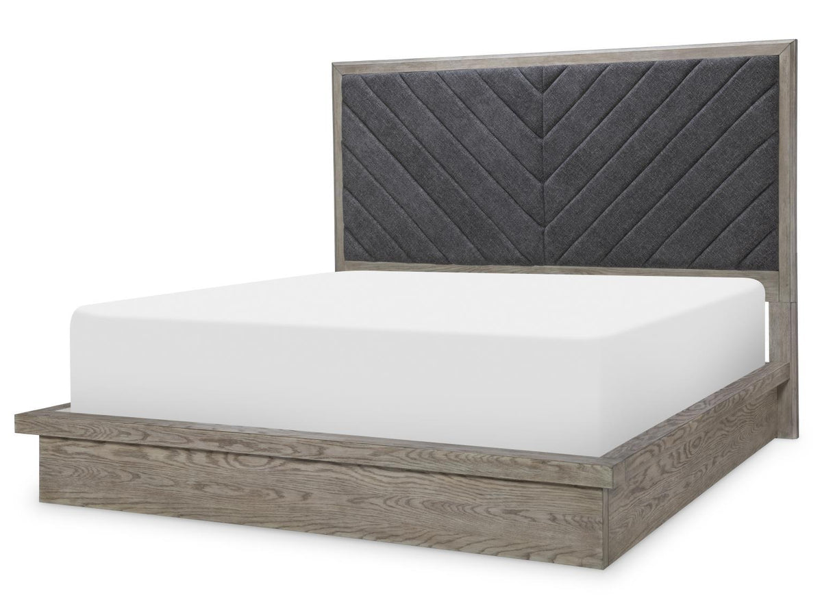 Halifax - Upholstered Headboard Queen - Flax And Java