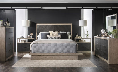 Halifax - Panel Headboard King / California King - Flax And Java
