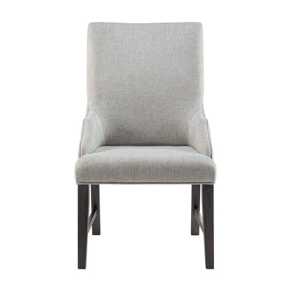Montrose - Fabric Dining Host Chair (Set of 2) - Espresso / Light Gray