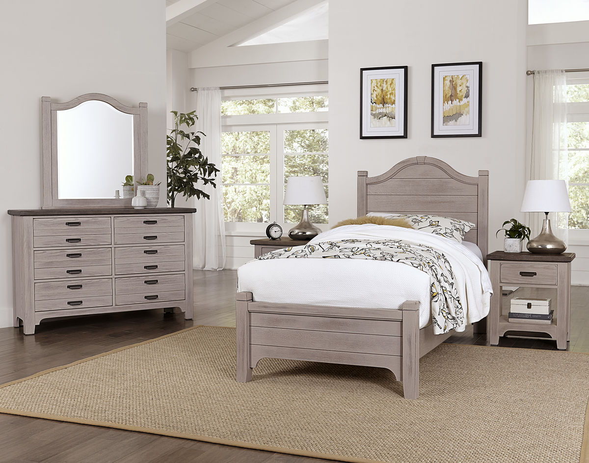 Bungalow - Arched Headboard - Dover Gray Two Tone